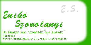 eniko szomolanyi business card